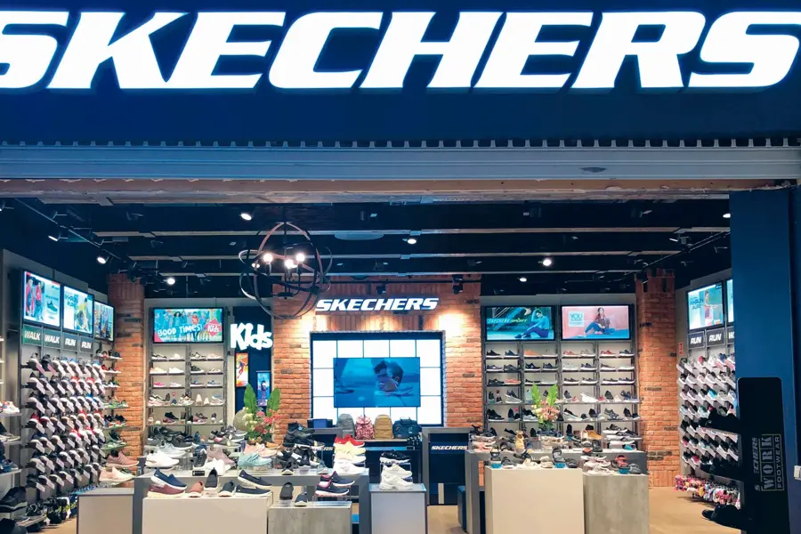Butikkfasade til skechers på ski storsenter
