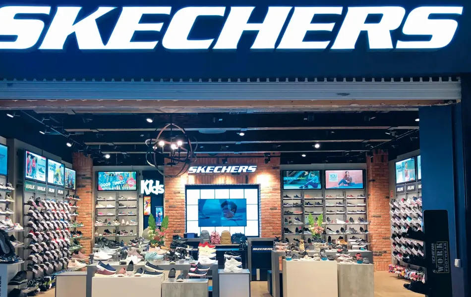 Butikkfasade til skechers på ski storsenter