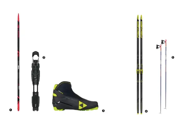 produktbilder av skiutstyr fra intersport