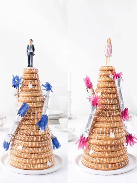 Kransekake konfirmasjon, gutt og jente