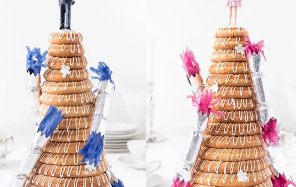 Kransekake konfirmasjon, gutt og jente