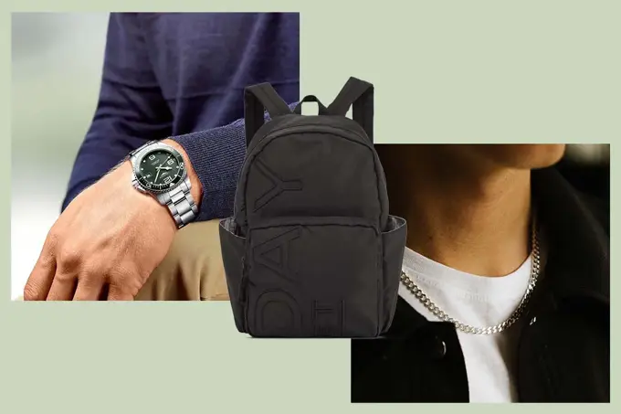 En klokke, en sekk og et halskjede