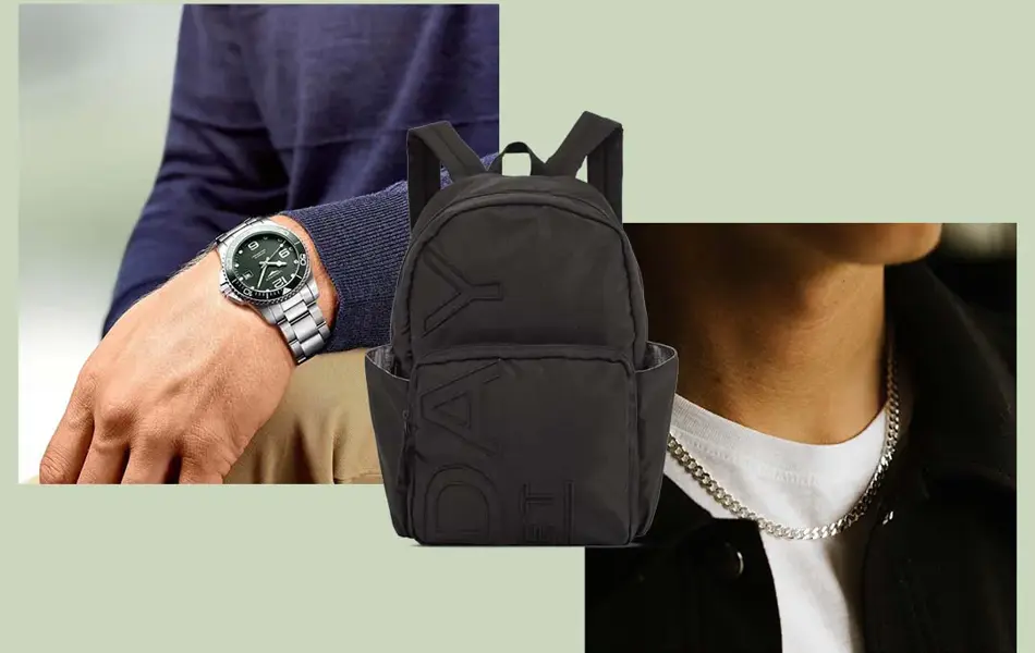 En klokke, en sekk og et halskjede