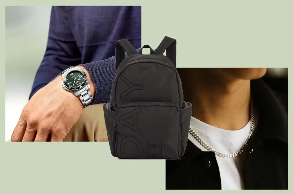 En klokke, en sekk og et halskjede