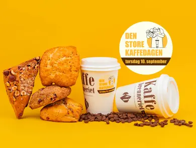 kaffebeger bakst kaffebønner Den store kaffedagen 10. september hos Kaffebrenneriet
