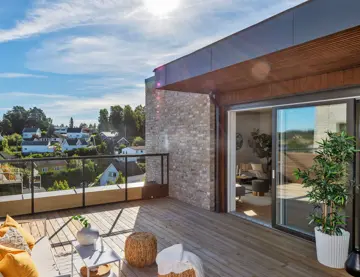 Takterrasse med utsikt