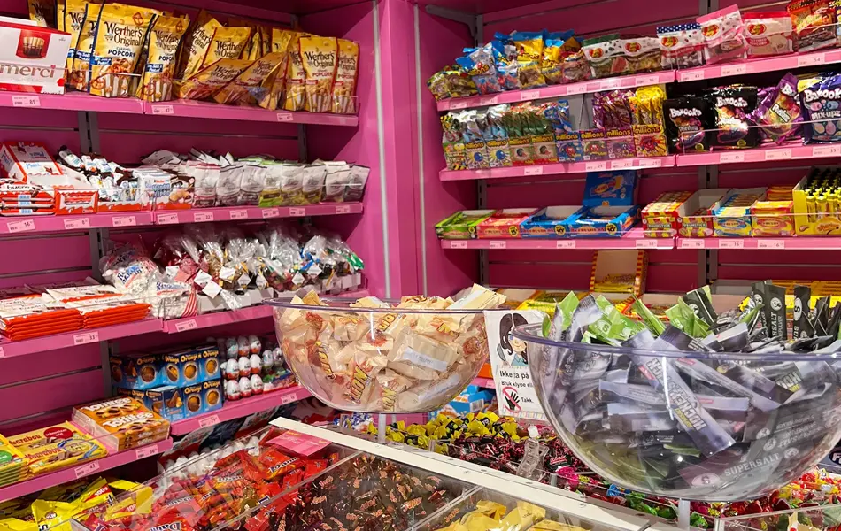 Godteri i butikk