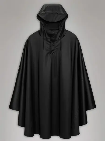 Svart regnjakke