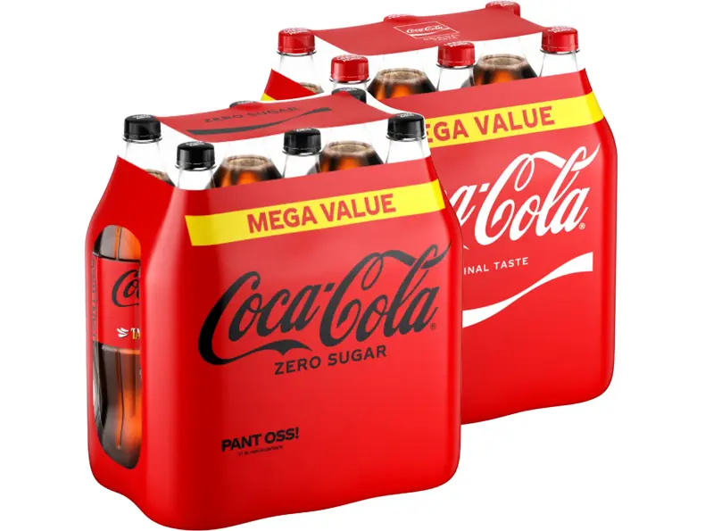 Coca-Cola multipack med Coca-Cola og Coca-Cola Zero Sugar