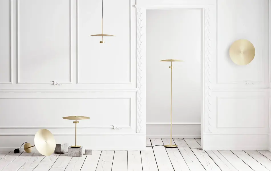 miljøbilde fra bolia, lamper i gull