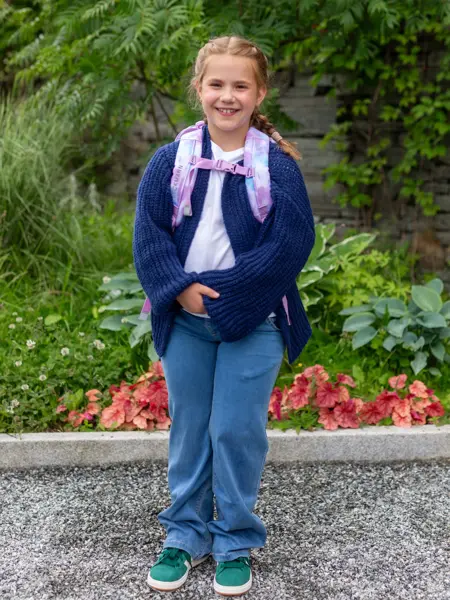 Bilde av barn i klær til skolestart