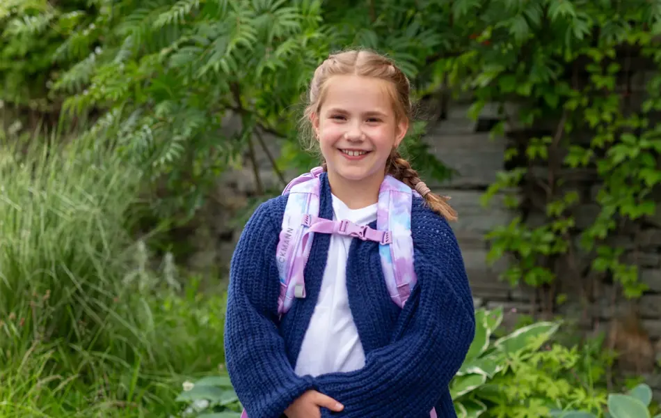 Bilde av barn i klær til skolestart