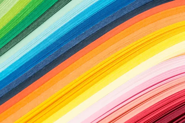 Coloured paper in a stack