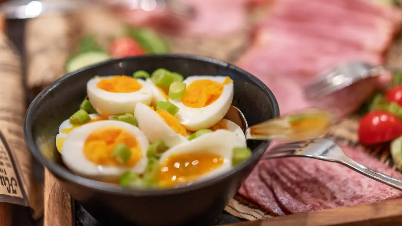 egg, pålegg, skinke