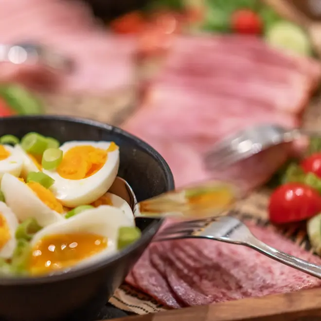 egg, pålegg, skinke