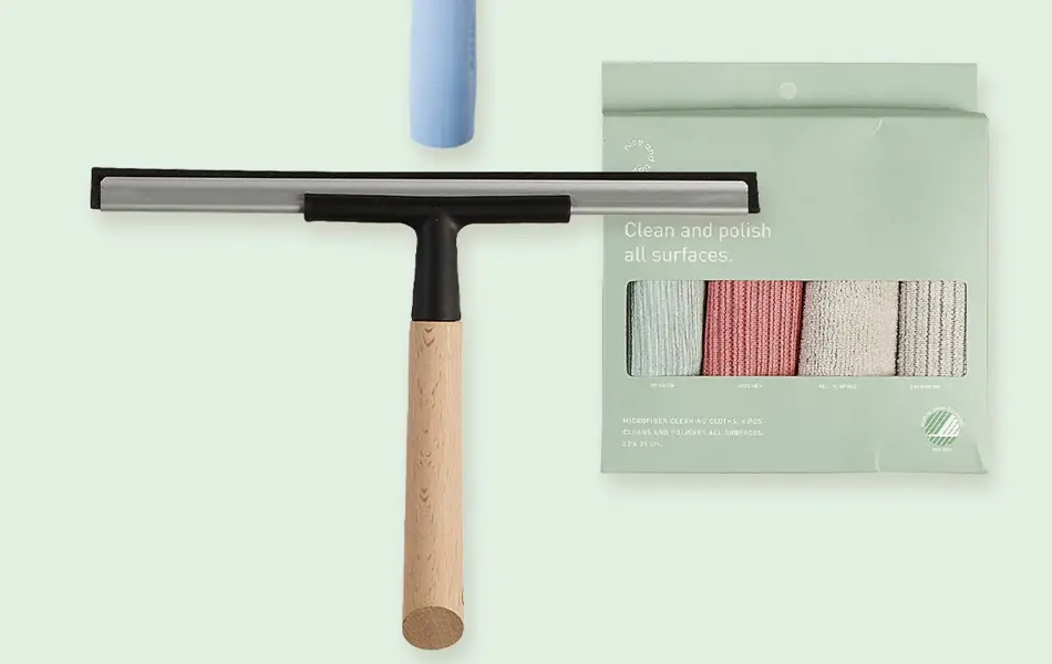 Kollasj av vaskeutstyr