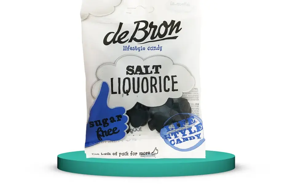 Bilde av en pose med salt lakris 