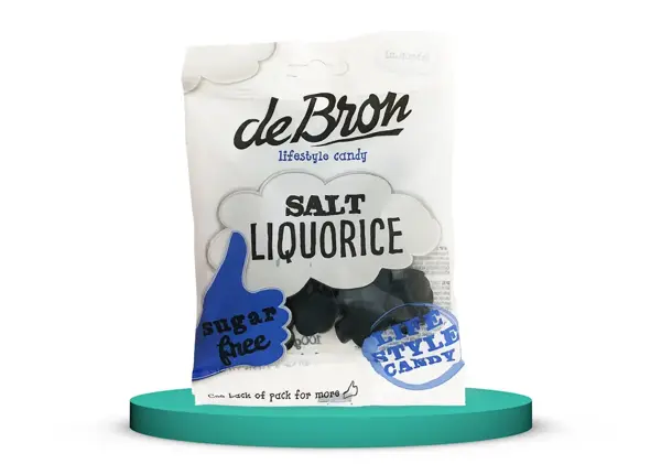 Bilde av en pose med salt lakris 