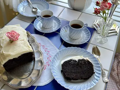 Sjokoladekake med rosesmørkrem