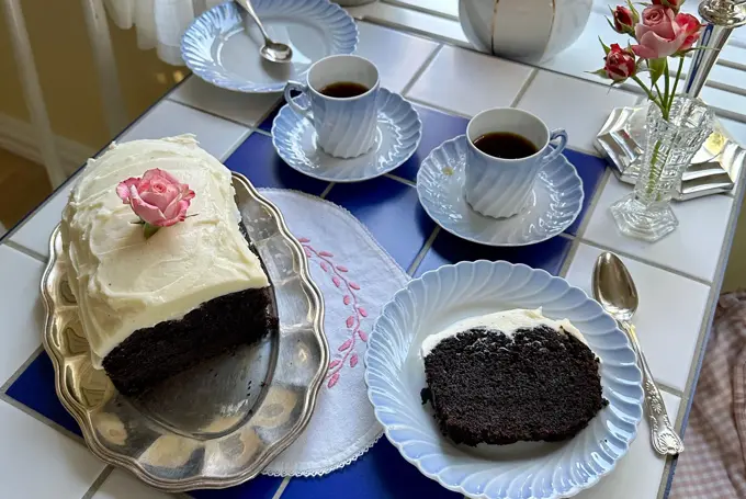 Sjokoladekake med rosesmørkrem