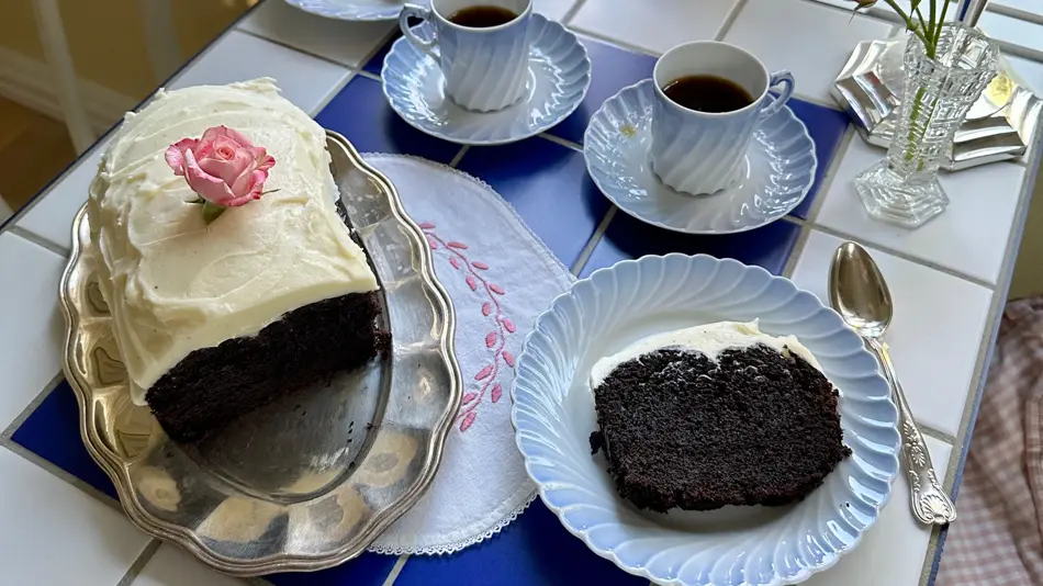 Sjokoladekake med rosesmørkrem