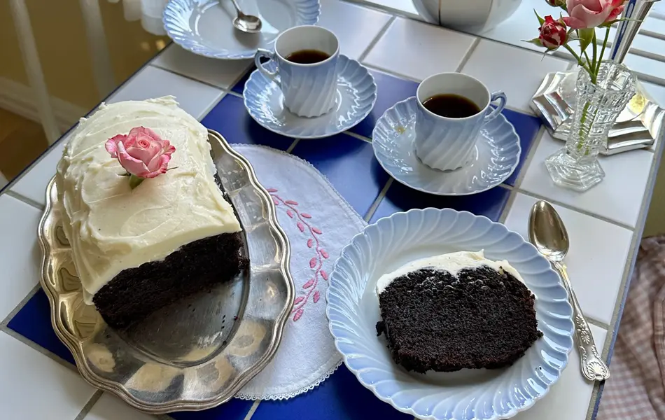 Sjokoladekake med rosesmørkrem