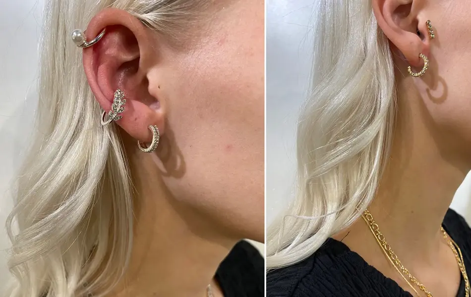 øredobber i gull hos vero moda