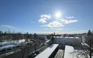 Bildet viser utsikten fra en leilighet i boligprosjektet Otto Ruges vei 80.
