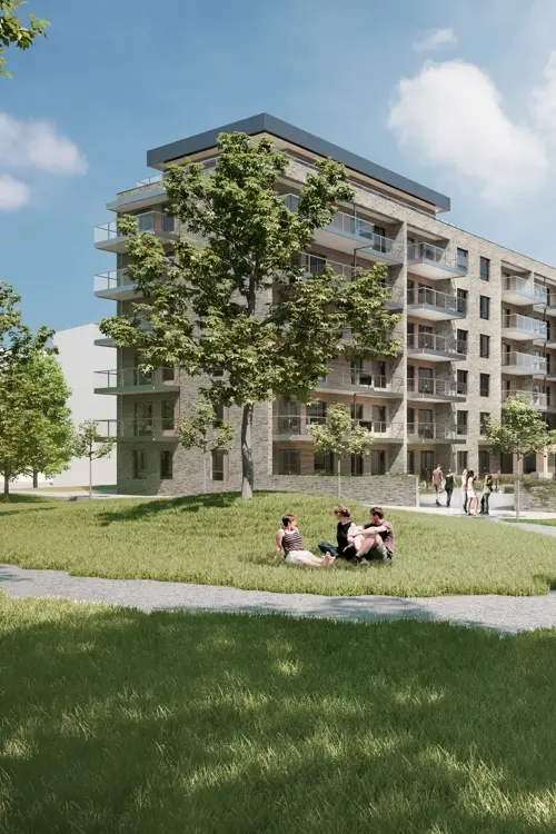 Illustrasjon av boligprosjektet Wendts Hage på Lørenskog.