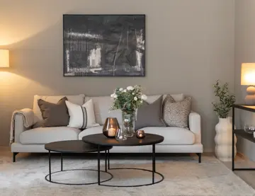 Stue i visningsleilighet på Skårerløkka PREMIUM