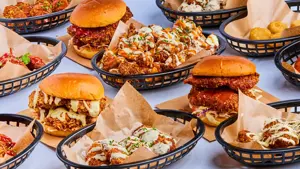 diverse fritert kylling retter