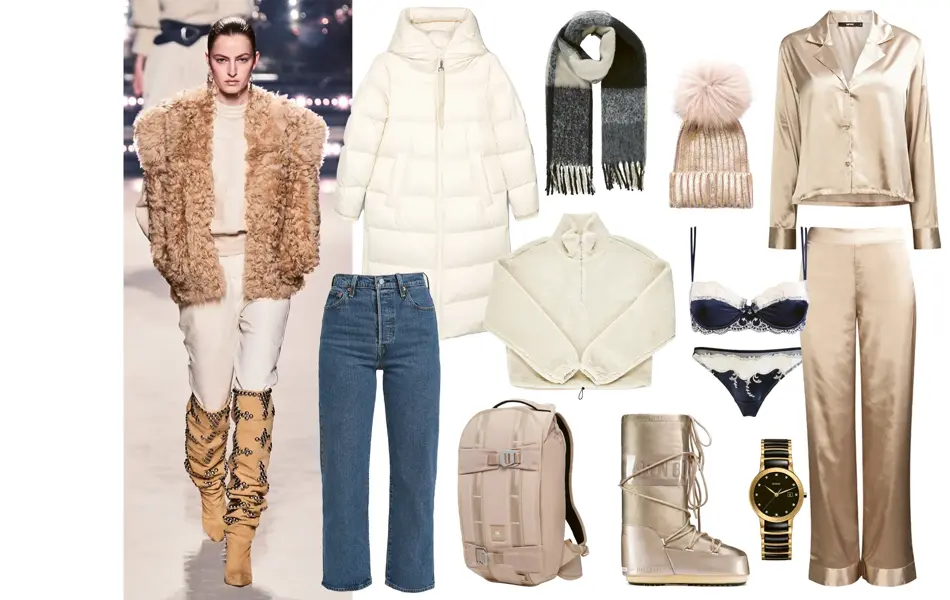 kollasj av vinterklær