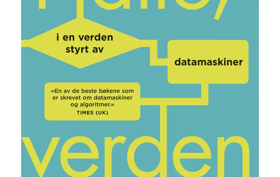 Forsiden på Hallo, verden av Hannah Fry i blå og grønn