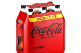 Multipakke med Coca-Cola Zero Sugar.