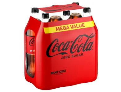 Multipakke med Coca-Cola Zero Sugar.