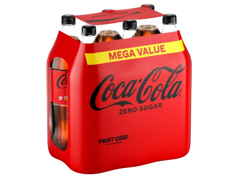 Multipakke med Coca-Cola Zero Sugar.