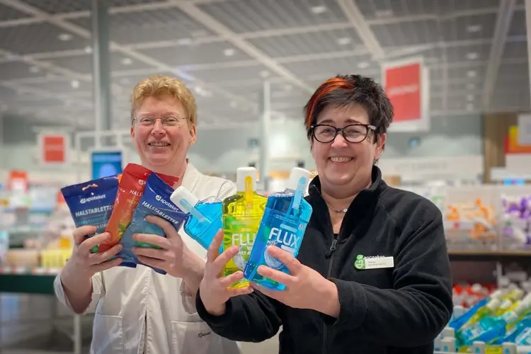 Rådgiver Anneli Nikolausson og reseptrådgiver Sofia Lidström gir sine tips til hvilke apotekvarer du bør kjøpe.