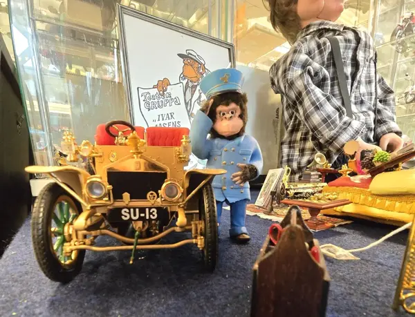 solan og ludvig hos ronalds leketøymuseum på åsane storsenter