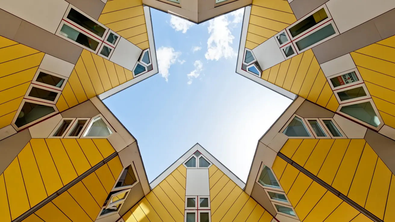 Cube Houses, Blaak Heights - Rotterdam by P. Blom, 1978-1984.