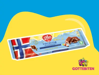 En plate med sjokolade fra Freia.