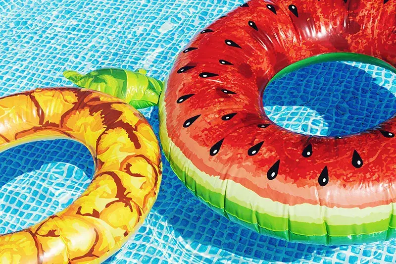 Baderinger melon og ananas