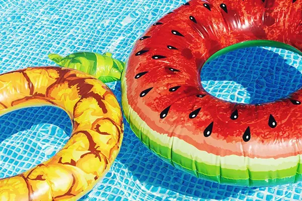 Baderinger melon og ananas