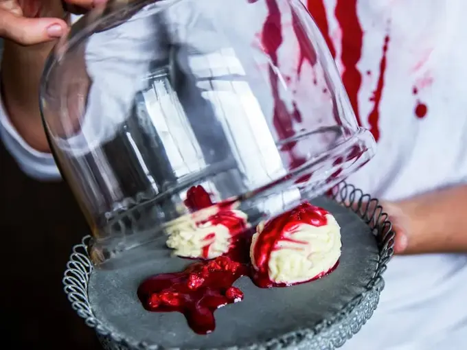 Panna Cotta hjerner til halloween