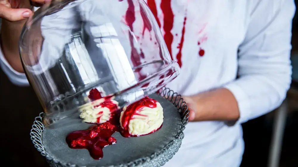 Panna Cotta hjerner til halloween
