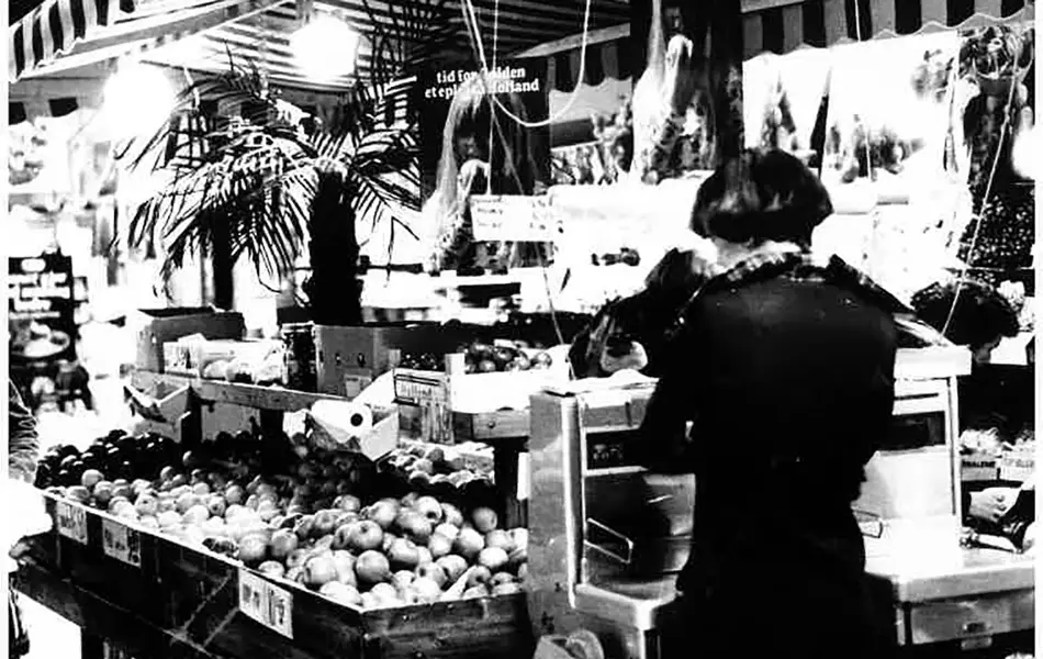 Fruktvaredisken før i tiden