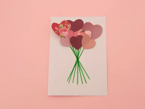 Morsdagskort med en bukett på