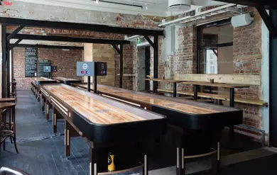 Fire shuffleboard på Kulturhuset i Oslo