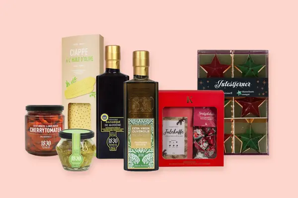 Kollasj med spiselige julegavetips