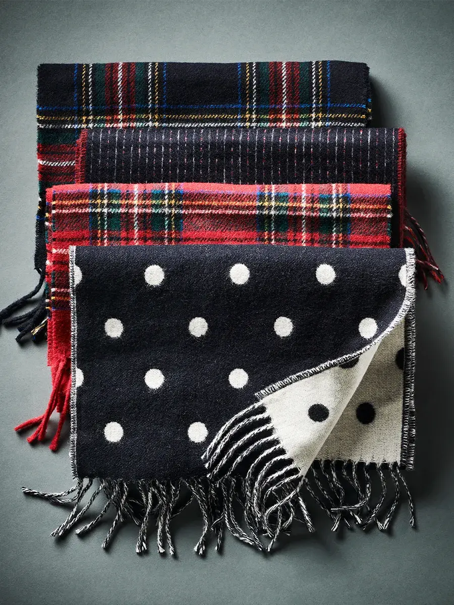 Skjerf i forskjellige mønster