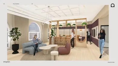 3D-tegning av kontorarealer i Torggata 2-4